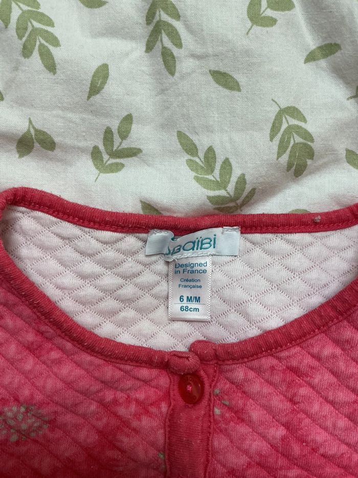 gilet rose et gris 6 mois obaibi - photo numéro 5