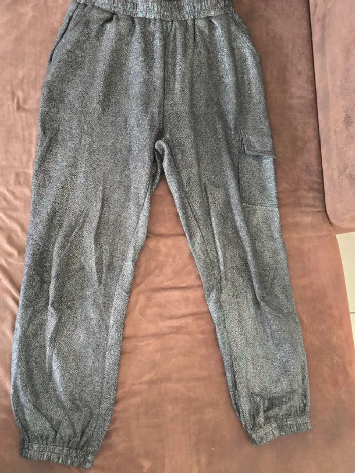 Jogging femme noir irisé paillettes L Très bon état