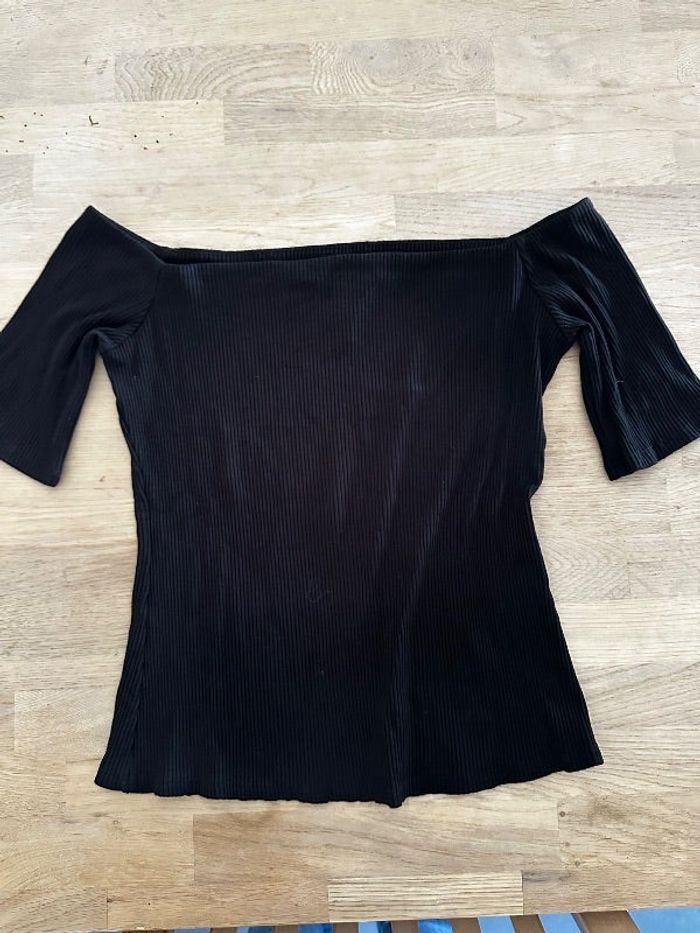 Top col bateau noir H&M