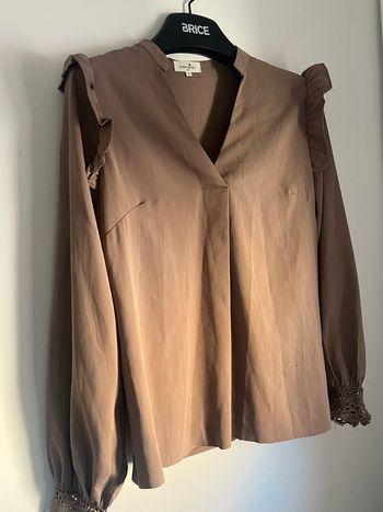 Blouse à manche longue marrons