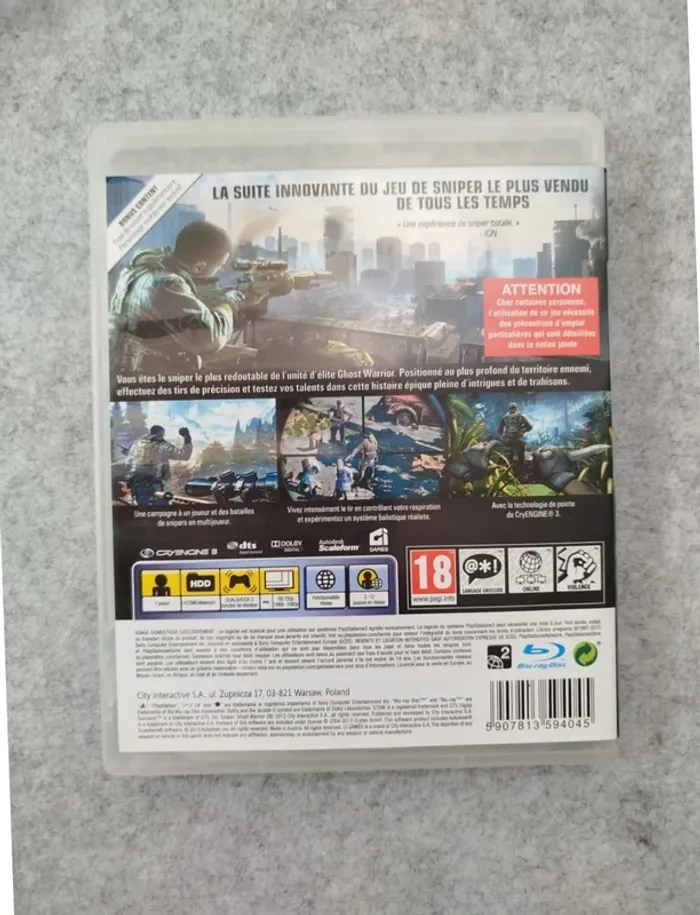 Jeu Sniper 2 Ghost Warrior PS3 Complet avec notice et boîte - photo numéro 3