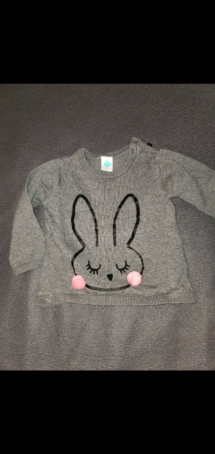 Pulls fille 12 mois gris - photo numéro 2