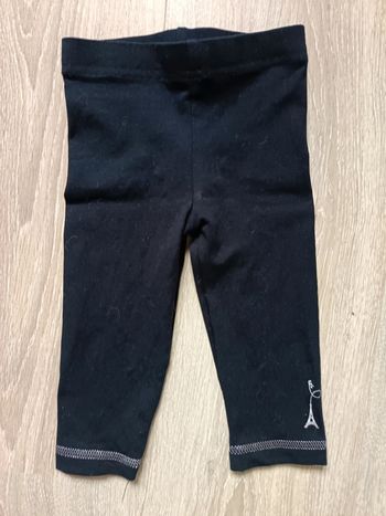 Legging mignon Orchestra noir Tour Eiffel fille 9 mois
