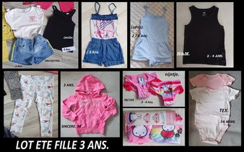 Lot vêtements fille pour l'été T: 3 ans