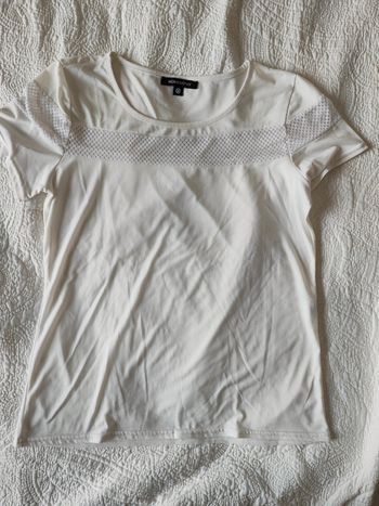 Tee shirt mc blanc, taille M ou 38,