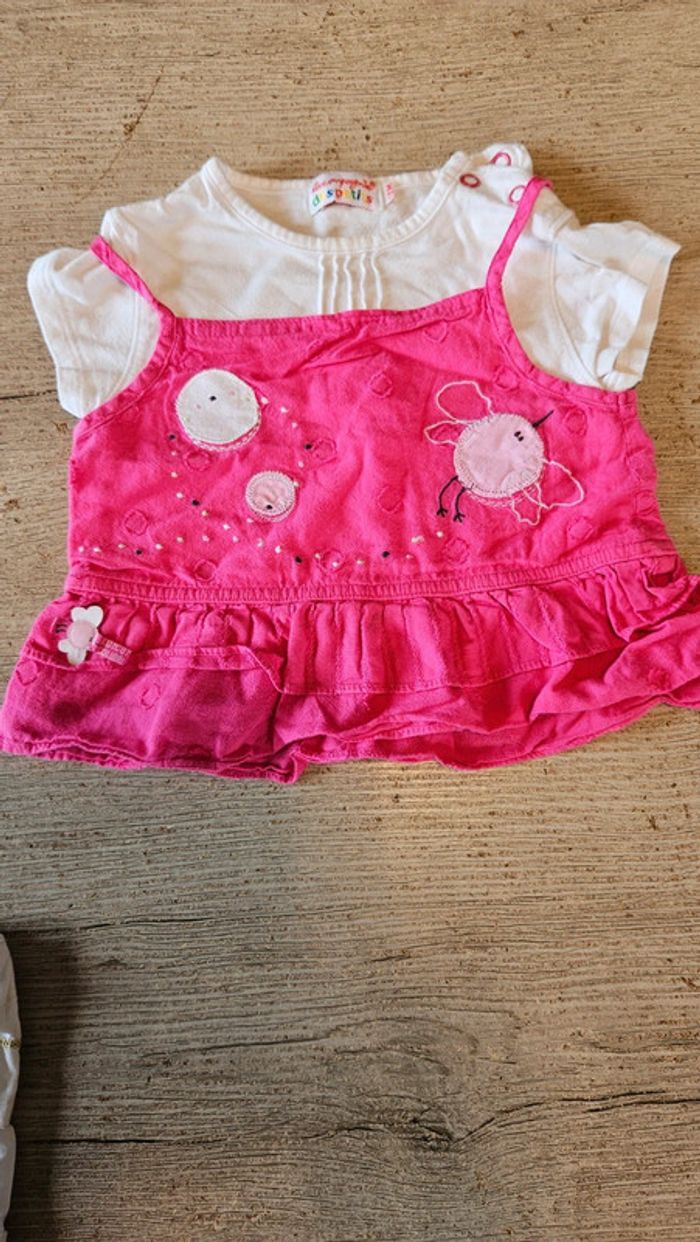 Ensemble blanc et fushia pour fille, La Compagnie des Petits, 18 mois, nickel - photo numéro 6