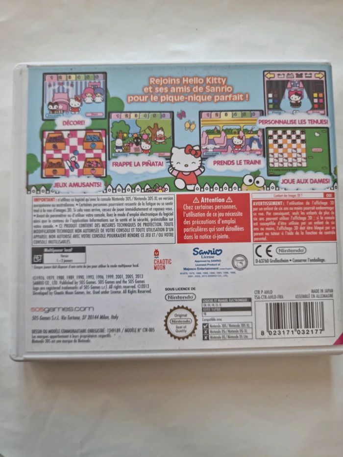 Jeu de Nintendo 3ds hello kitty Picnic - photo numéro 3