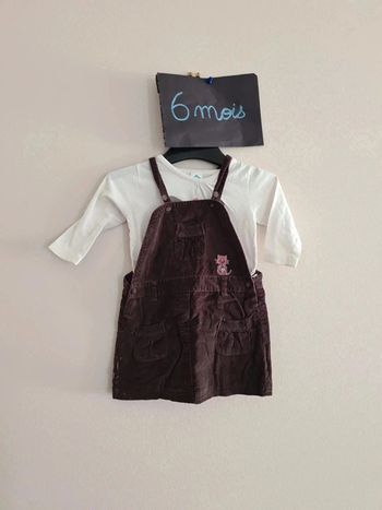 Ensemble bebe fille robe + pull taille 6 mois