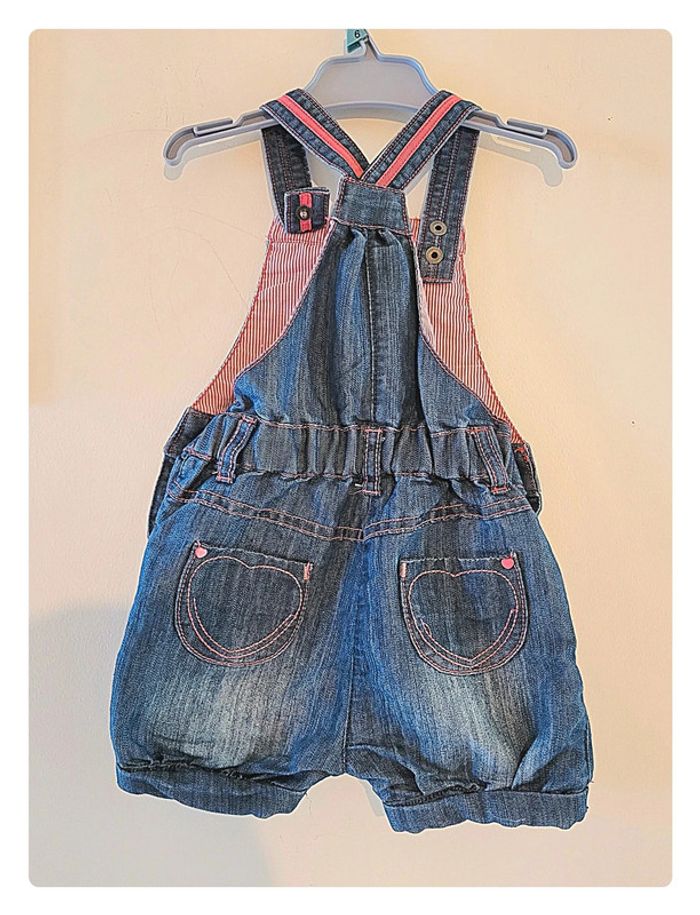 Salopette short en jeans orchestra Taille 9 mois - photo numéro 4
