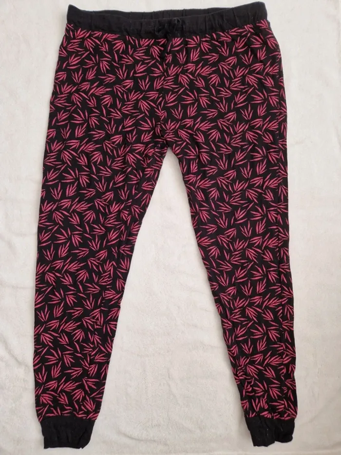 🌿 Pantalon style jogging - Noir et Rose -  Taille M - 9th Avenue 🌿 - photo numéro 2
