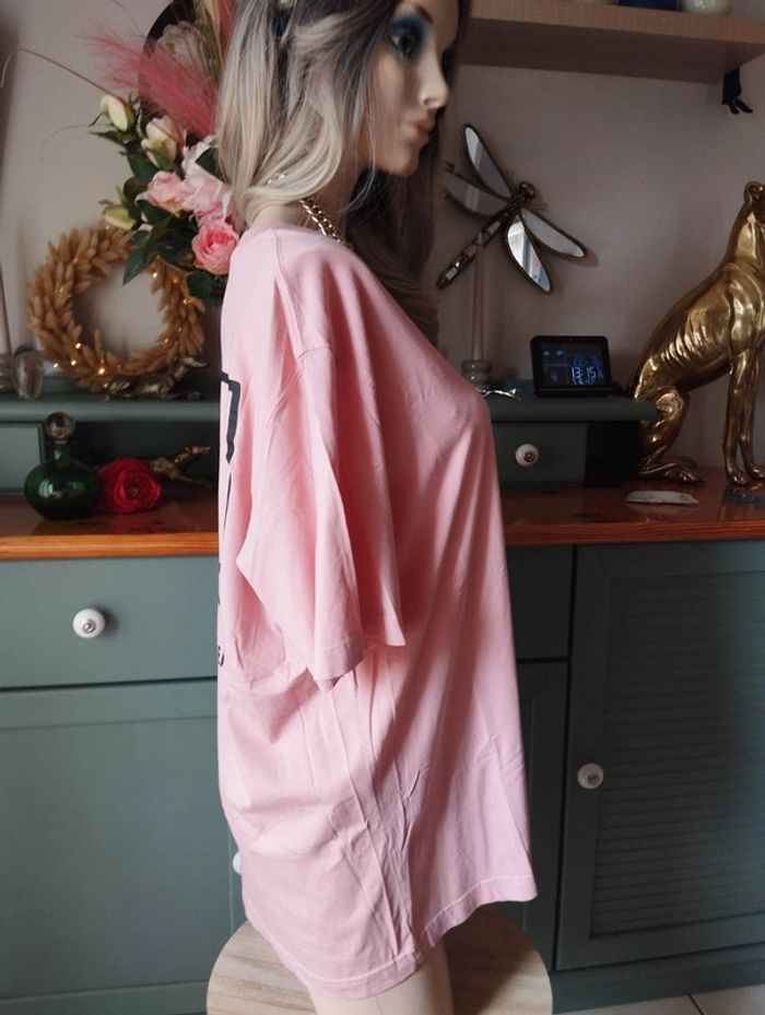 🥥Tee-Shirt Unisexe Rose Pastel H&M Taille XL🥥 - photo numéro 8