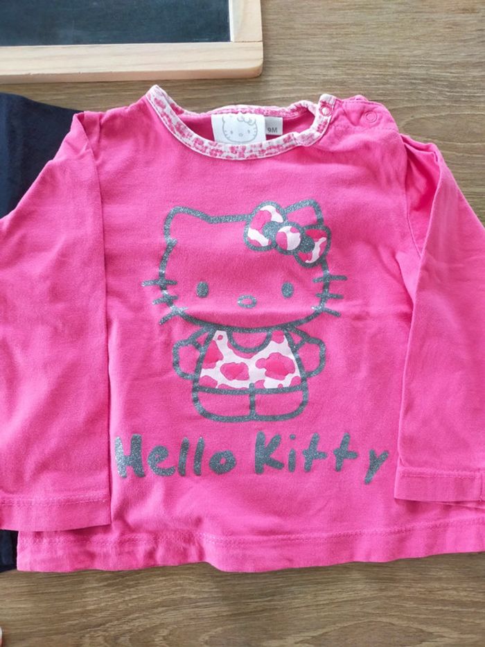 T shirts fille manches longues taille 9mois - photo numéro 2