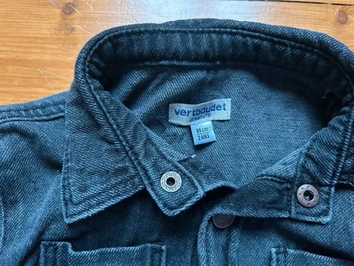 Chemise jean noire 2 ans - photo numéro 2