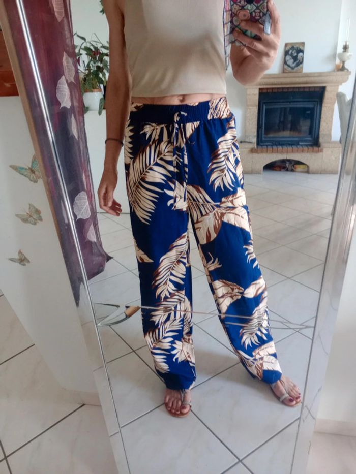 Pantalon femme fluide M tropical p - photo numéro 4