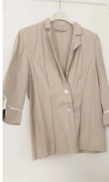 Veste légère en lin beige T2 (38-M)