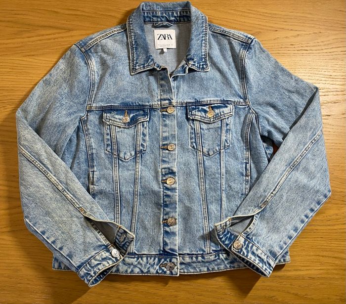 Zara Veste en jean bleu clair Taille XL/42 - photo numéro 2
