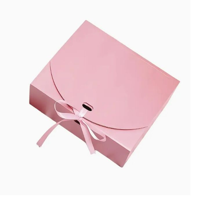 Lot de 6 coffrets cadeaux rose pastel avec 6 rubans roses de 42 cm - NEUF - photo numéro 6