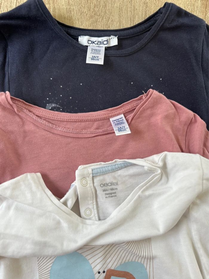 3 t-shirts fille - photo numéro 2