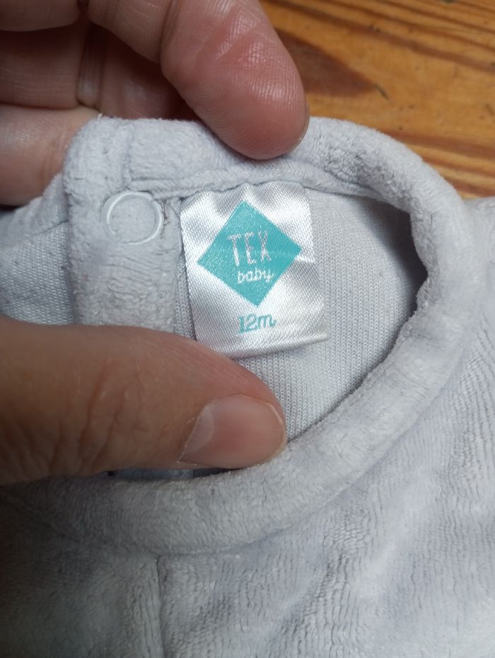 pyjama velours, tex, 12 mois - photo numéro 3