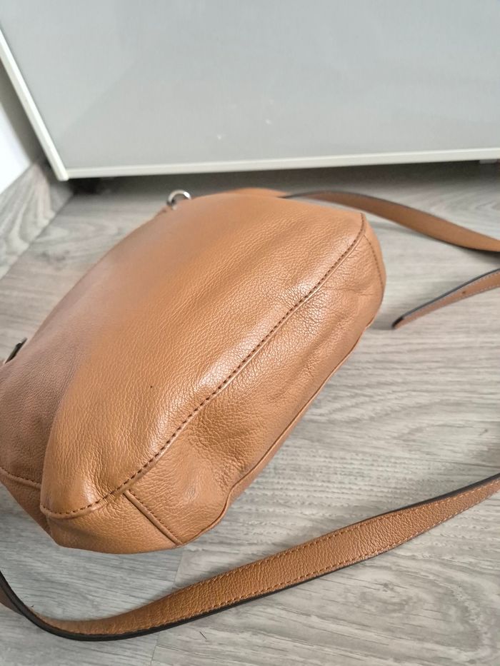 Sac porté travers confort Marron Tan Hexagona - photo numéro 7