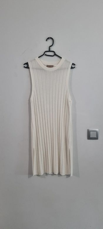 Robe en maille crème