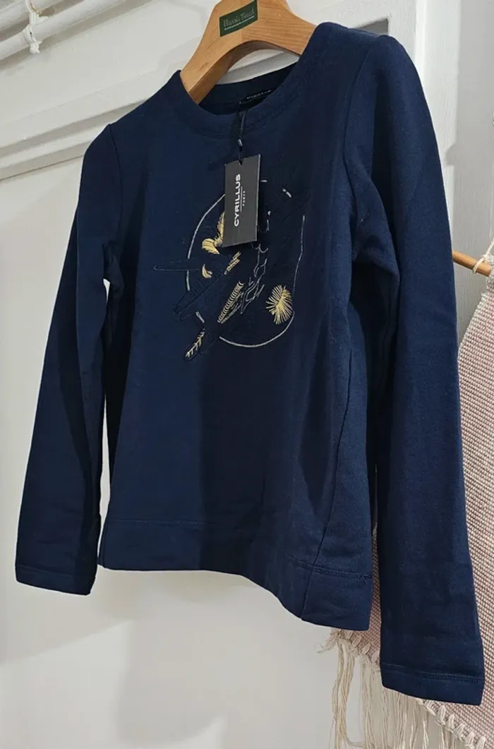 Pull Épais Doublé Polaire 100% Coton Cyrillus Taille S