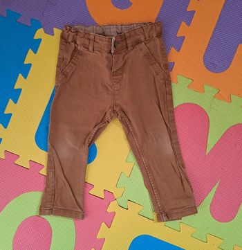 Pantalon marron, h&m, taille 9/12 mois (74 cm)