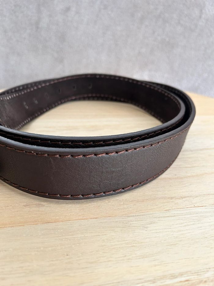 Ceinture en cuir marron taille 125 cm - photo numéro 2