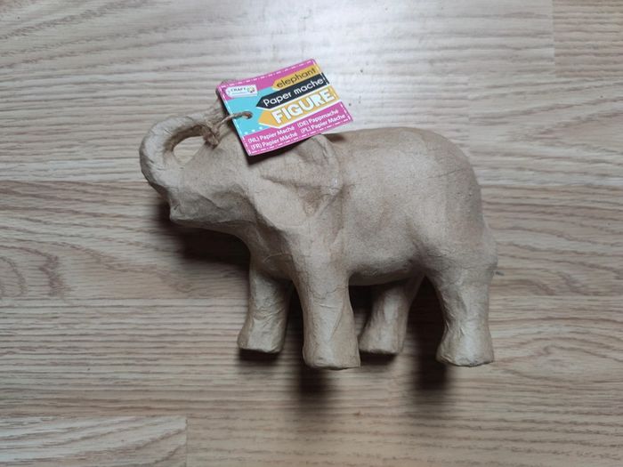 Éléphant en papier mâché a customiser craft sensations - photo numéro 2