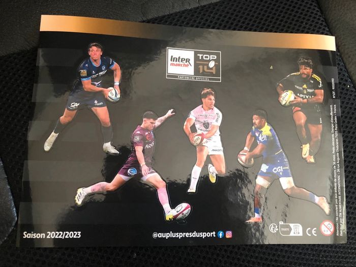 Jeu de carte Stickers rugby top14 Intermarché Antoine Dupont - photo numéro 2