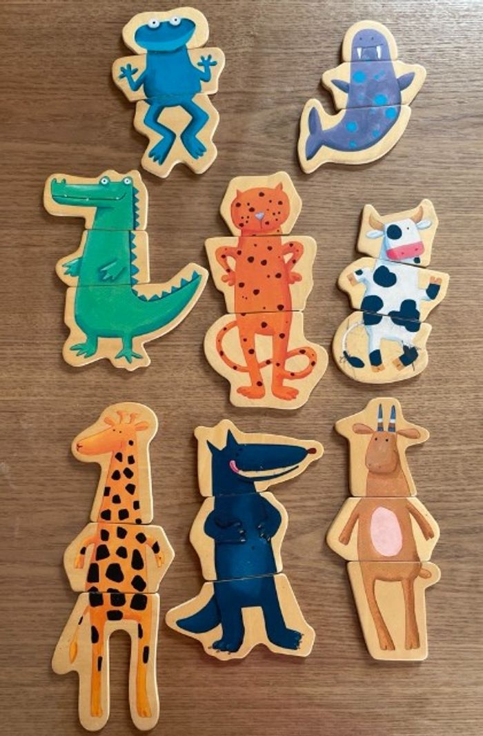 Coffret puzzle bois magnétique animaux Neuf - photo numéro 3