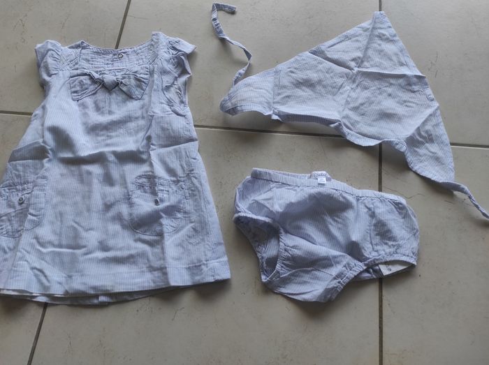 Ensemble robe culotte fichu été 6 mois