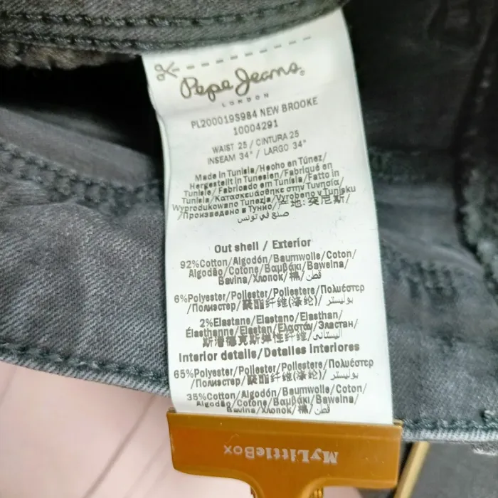 Jean slim gris foncé Pepe Jeans modèle New Brooke taille 38 W10 A1486 - photo numéro 9