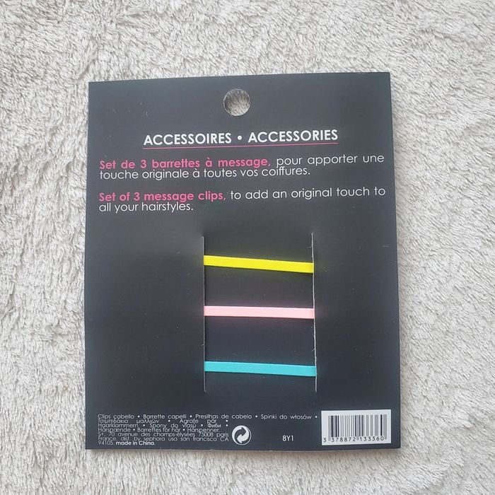 3 barettes cheveux sephora, multicouleur (3 + 1 offert dans tout le dressing) - photo numéro 2