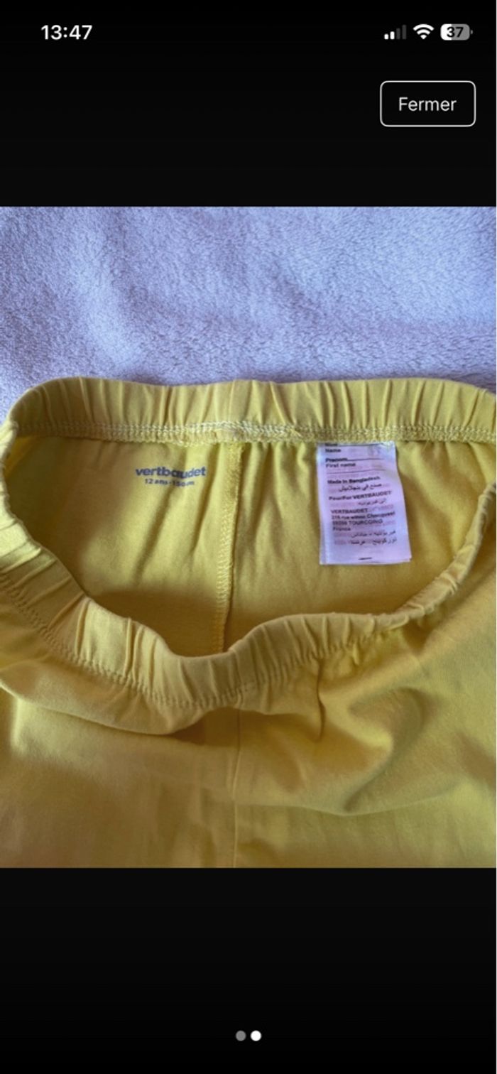 Legging enfant jaune - photo numéro 2