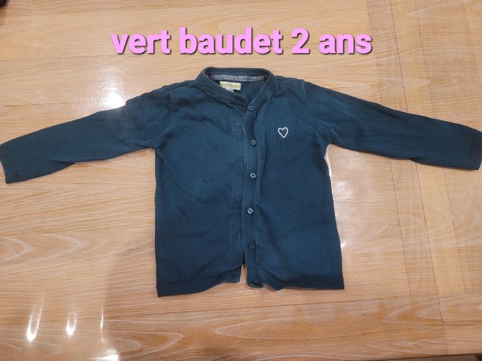 Gilet vert 2 ans