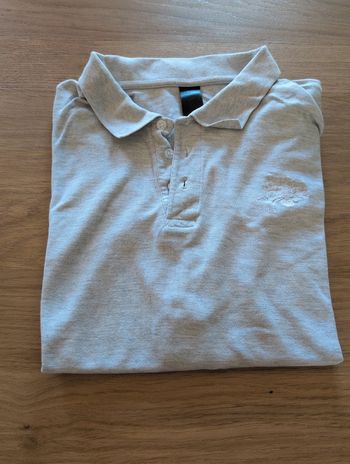 Polo xxl gris manches courtes