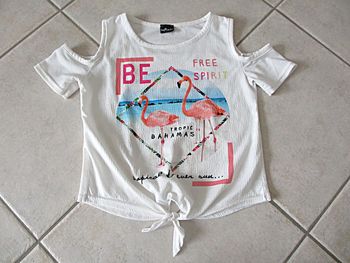 T-shirt manches courtes épaules dénudées fille Influx - 8 ans