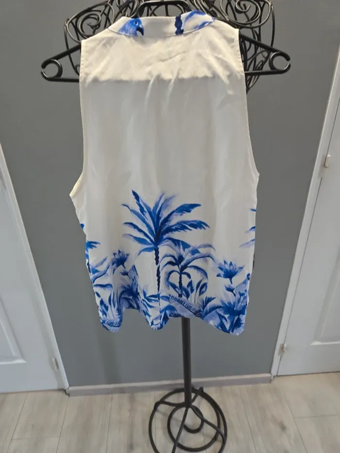 Blouse sans manches imprimée Zara - photo numéro 6