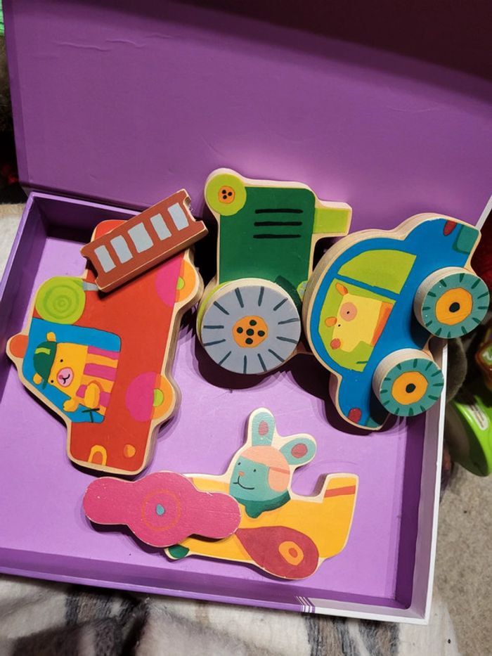 Jeu de vissages en bois véhicules djeco - photo numéro 3