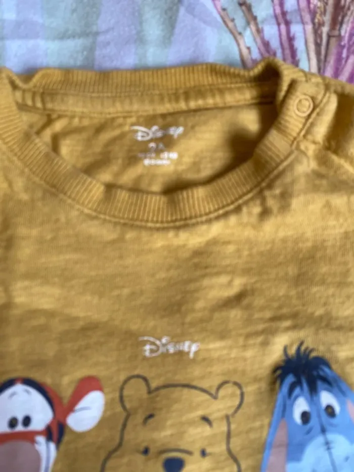 Ensemble salopette et t shirt Disney Winnie bébé 2 ans - photo numéro 2