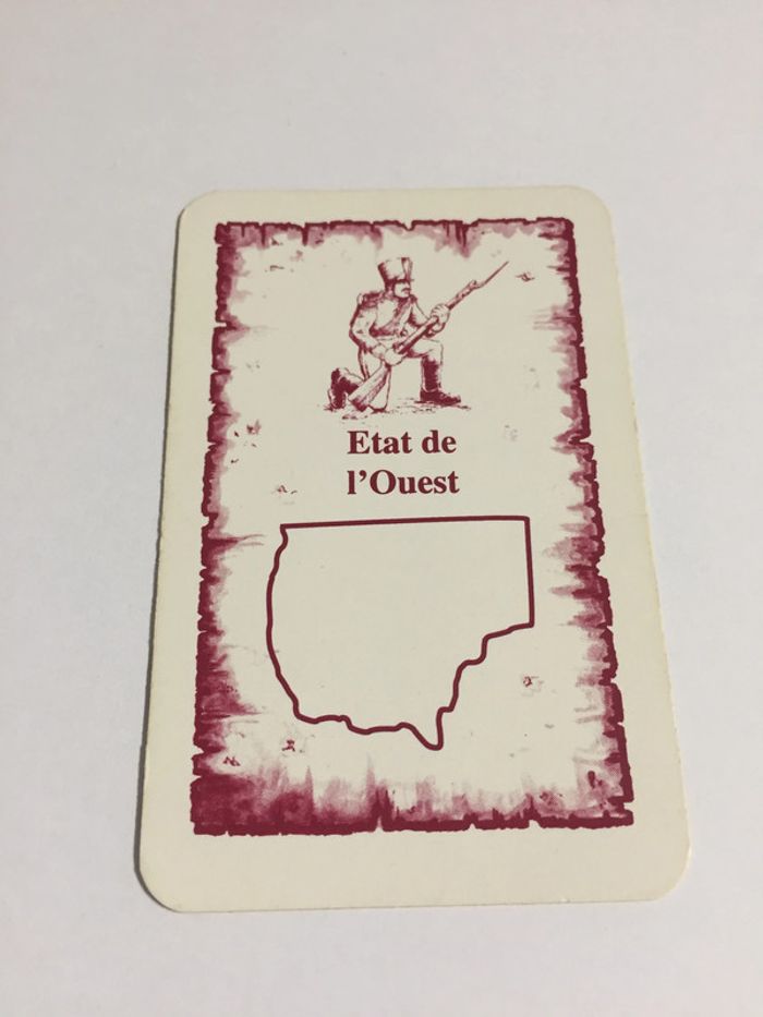 Carte Etat de l'Ouest pièce détachée jeu de société Risk la conquête du monde Parker #A54