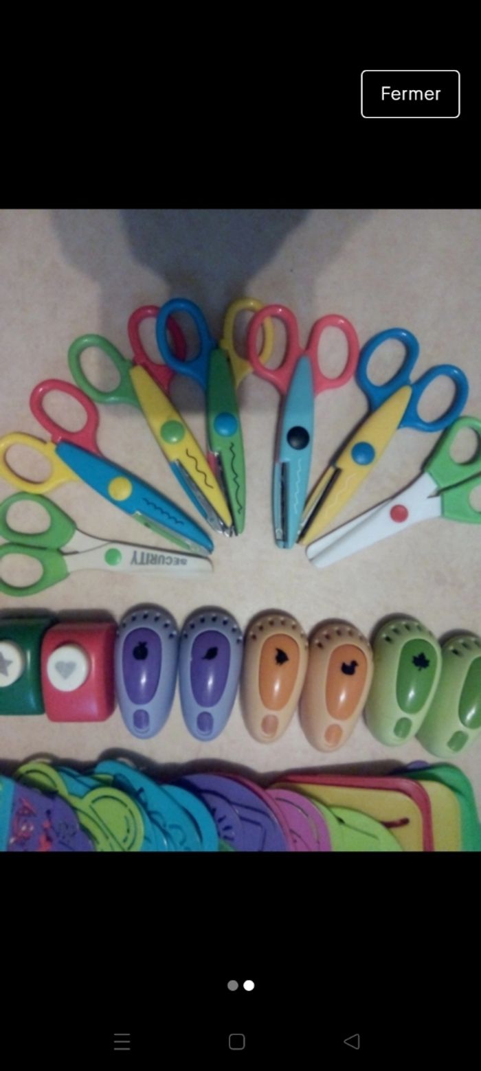 Accessoires pour dessiner avec des ciseaux fantaisie - photo numéro 2