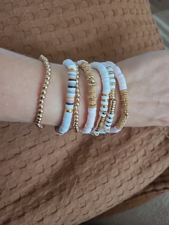 Semainier 7 bracelets perles polymere