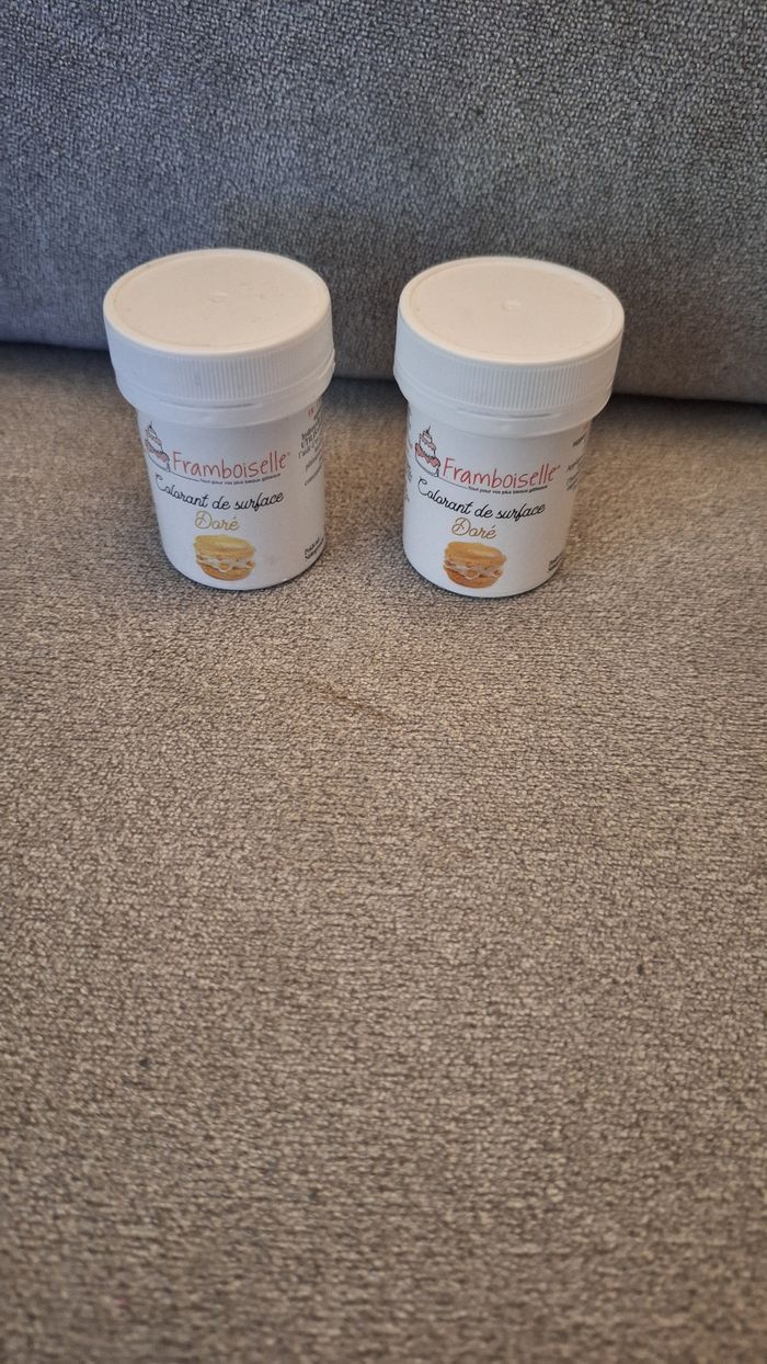 Lot de 2 colorant alimentaire artificiel en poudre doré