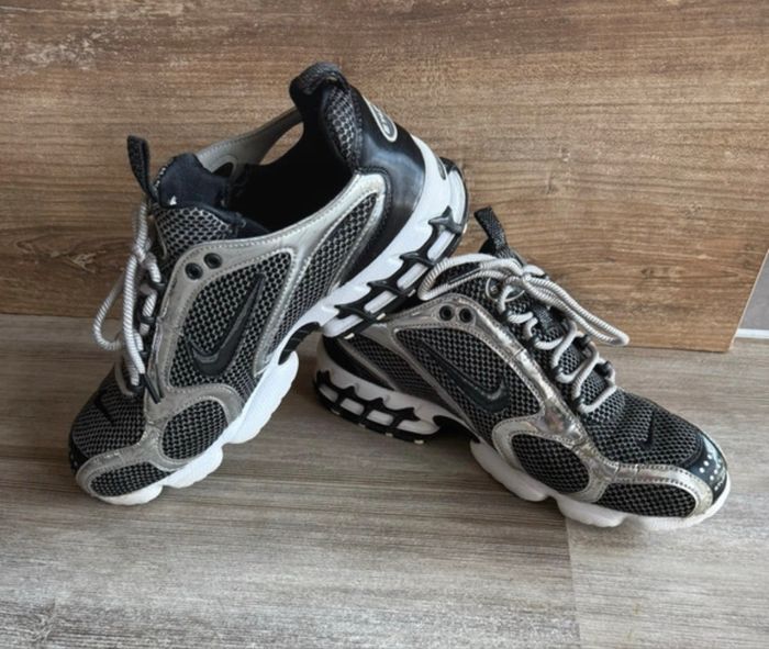 Stussy X Nike Air Zoom Spiridon Cage 2 pure Platinium - photo numéro 4