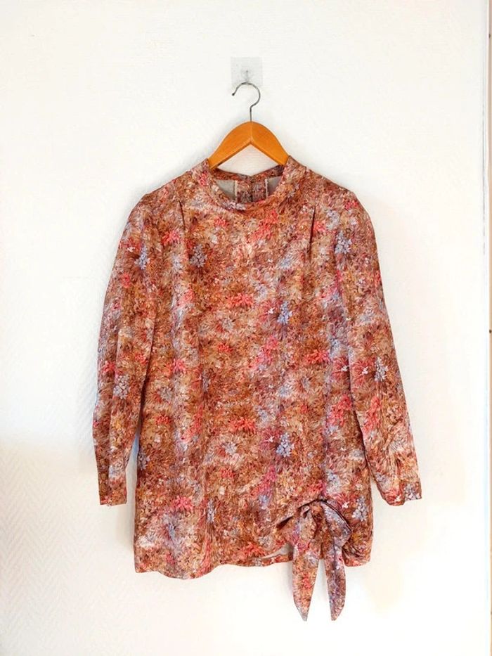 magnifique blouse manches longues, imprimé floral - photo numéro 6