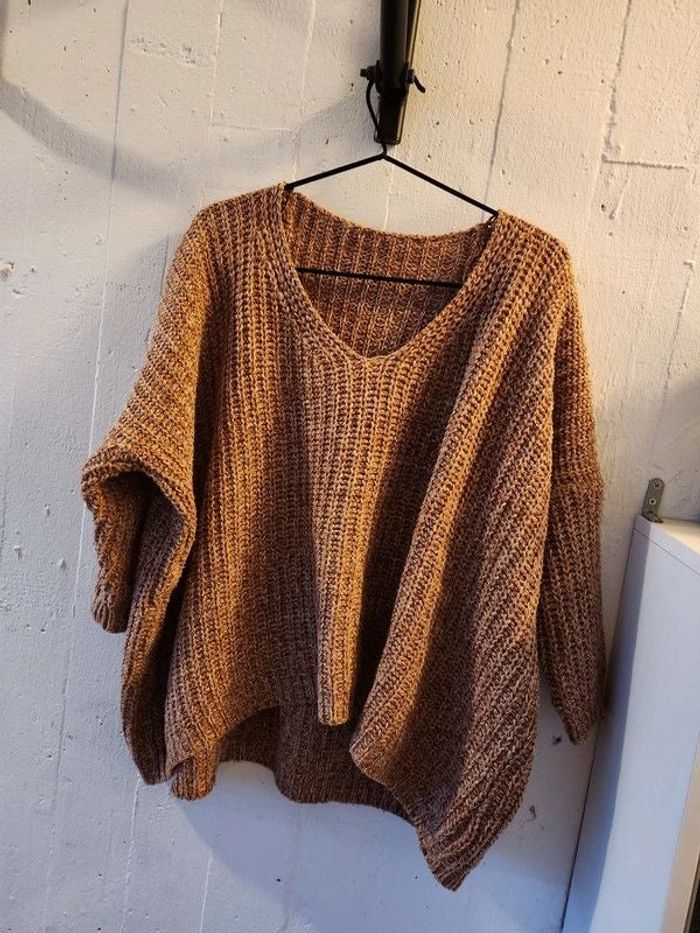 Gros pull coupe oversize en grosse maille