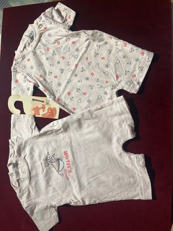 Lots de 2 barboteuses 1mois