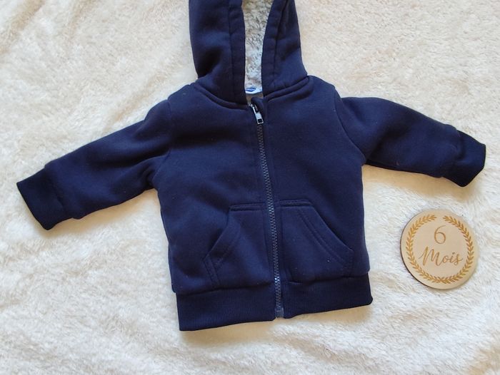 Veste polaire marine, , mot d'enfants, 6 mois, garçon 👣 - photo numéro 2